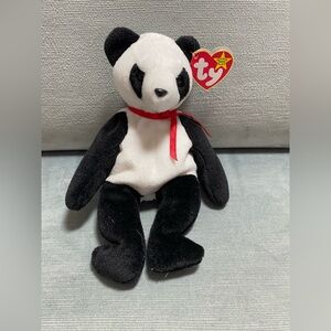 Ty Beanie Baby Fortune Panda Plush 1998 Retired with Tags